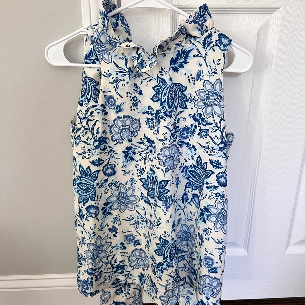 Tuckernuck Blue and White Floral Top